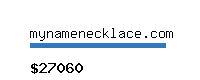 mynamenecklace.com Website value calculator