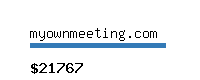 myownmeeting.com Website value calculator