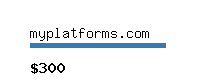 myplatforms.com Website value calculator