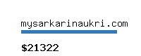 mysarkarinaukri.com Website value calculator