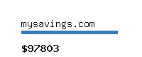 mysavings.com Website value calculator