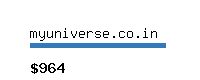 myuniverse.co.in Website value calculator