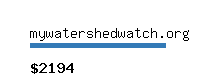 mywatershedwatch.org Website value calculator