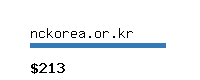 nckorea.or.kr Website value calculator