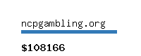 ncpgambling.org Website value calculator