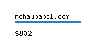 nohaypapel.com Website value calculator
