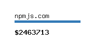 npmjs.com Website value calculator