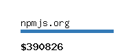 npmjs.org Website value calculator