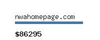 nwahomepage.com Website value calculator