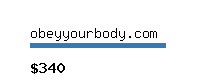 obeyyourbody.com Website value calculator