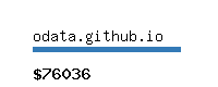 odata.github.io Website value calculator