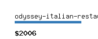 odyssey-italian-restaurant.com Website value calculator
