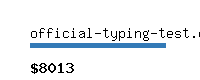 official-typing-test.com Website value calculator