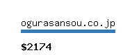 ogurasansou.co.jp Website value calculator