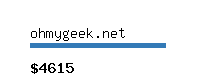 ohmygeek.net Website value calculator