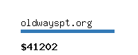 oldwayspt.org Website value calculator