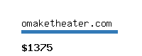 omaketheater.com Website value calculator