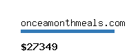onceamonthmeals.com Website value calculator