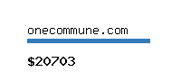 onecommune.com Website value calculator