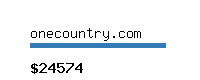 onecountry.com Website value calculator