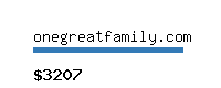 onegreatfamily.com Website value calculator