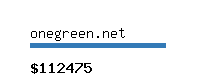 onegreen.net Website value calculator