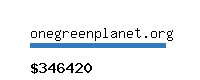 onegreenplanet.org Website value calculator