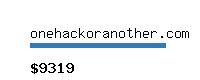 onehackoranother.com Website value calculator