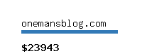 onemansblog.com Website value calculator