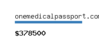 onemedicalpassport.com Website value calculator