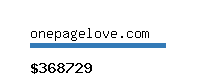 onepagelove.com Website value calculator