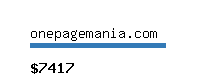 onepagemania.com Website value calculator