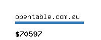 opentable.com.au Website value calculator