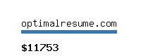 optimalresume.com Website value calculator