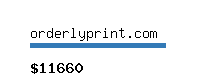 orderlyprint.com Website value calculator