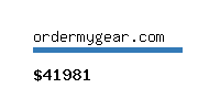 ordermygear.com Website value calculator