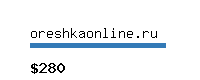 oreshkaonline.ru Website value calculator
