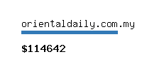 orientaldaily.com.my Website value calculator