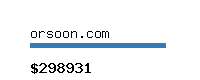 orsoon.com Website value calculator