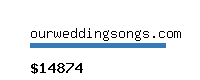 ourweddingsongs.com Website value calculator