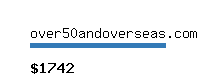 over50andoverseas.com Website value calculator