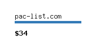 pac-list.com Website value calculator