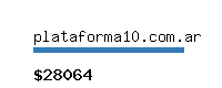 plataforma10.com.ar Website value calculator