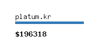 platum.kr Website value calculator