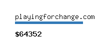 playingforchange.com Website value calculator