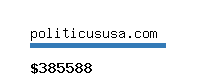 politicususa.com Website value calculator