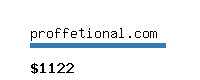 proffetional.com Website value calculator