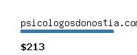 psicologosdonostia.com Website value calculator