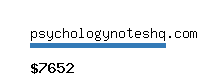 psychologynoteshq.com Website value calculator