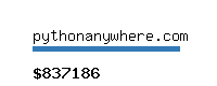 pythonanywhere.com Website value calculator